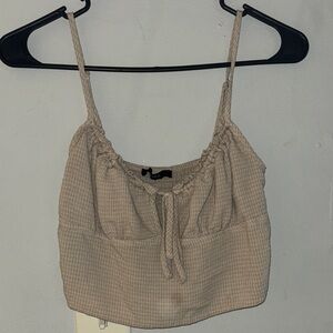 Forever 21 Beige Cropped Tank Top